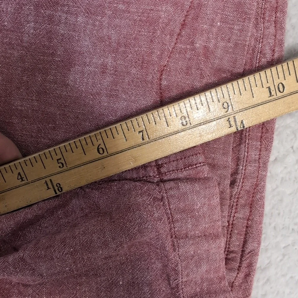 J. CREW Shorts Men's 31 Pink‎ Flat Front Linen Blend 8